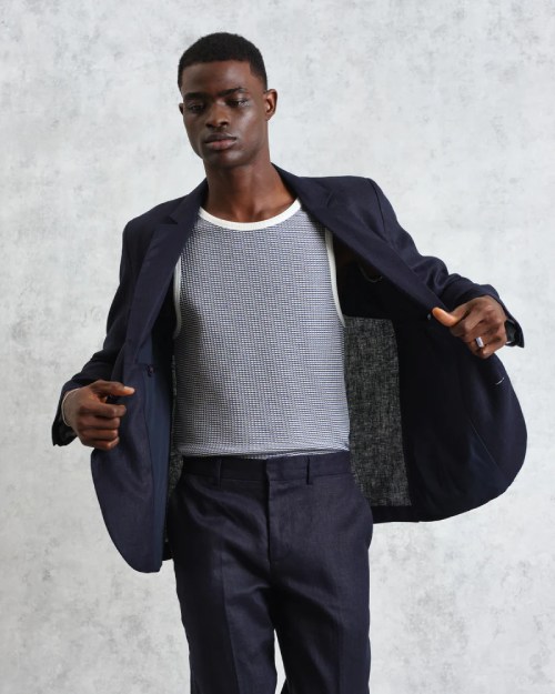wax london Linen Suit in Midnight