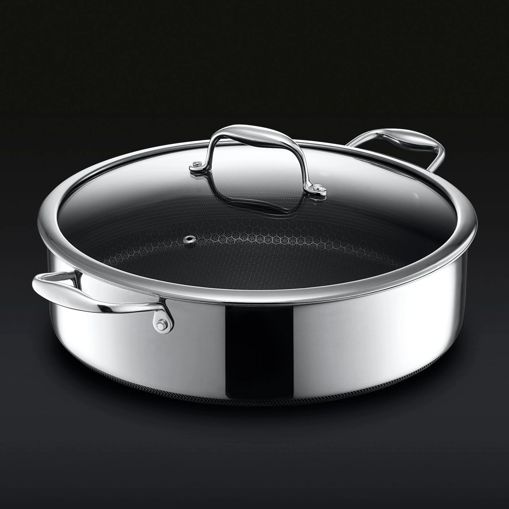 7QT Hybrid Deep Sauté Pan Chicken Fryer with Lid