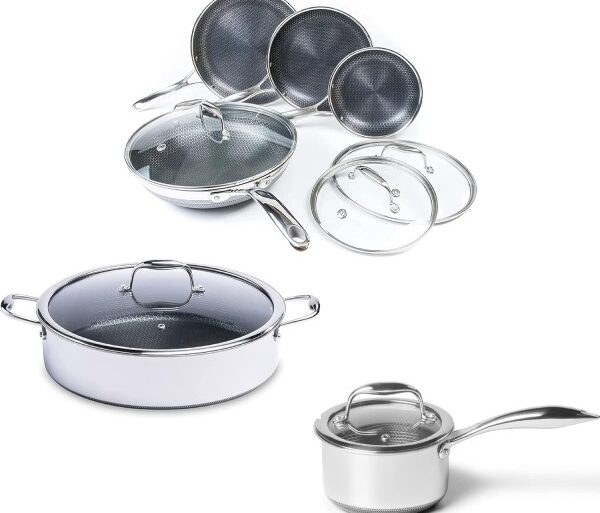HexClad 7pc Hybrid Cookware Set with Lids and Wok Review